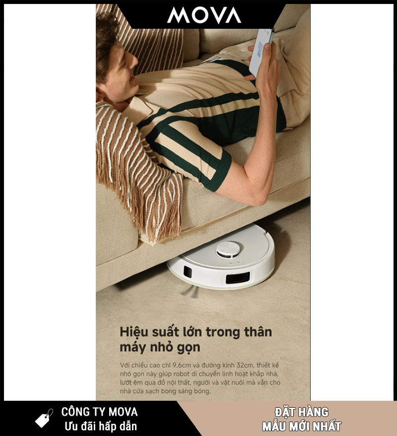 Mova E20s Pro Plus Robot Hút Bụi Lau Nhà