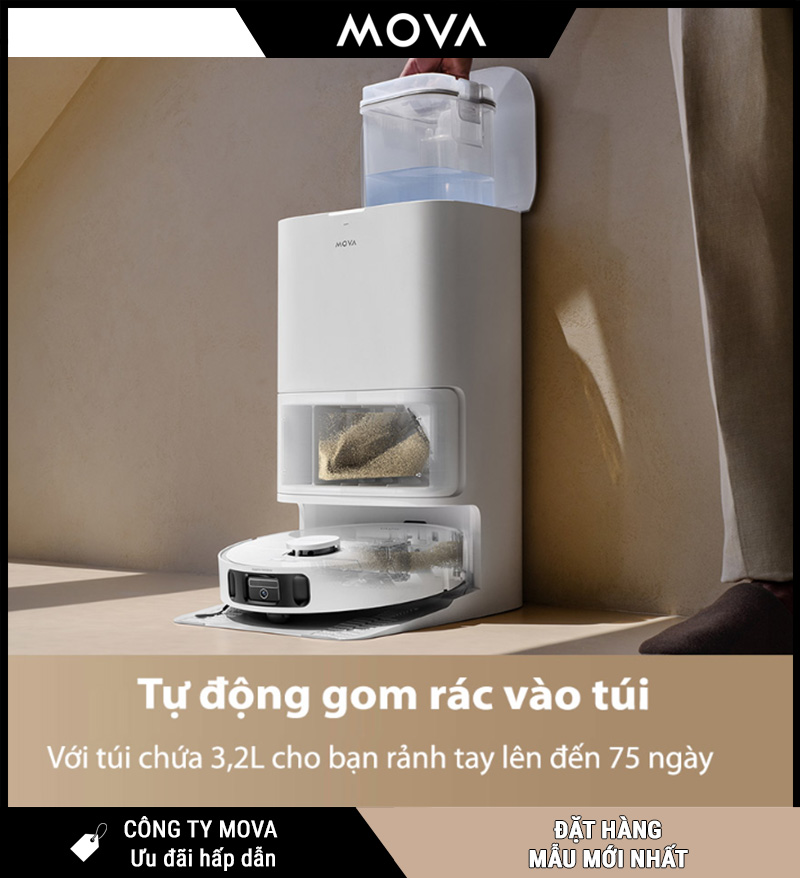 Mova E40 Ultra Robot hút bụi lau nhà