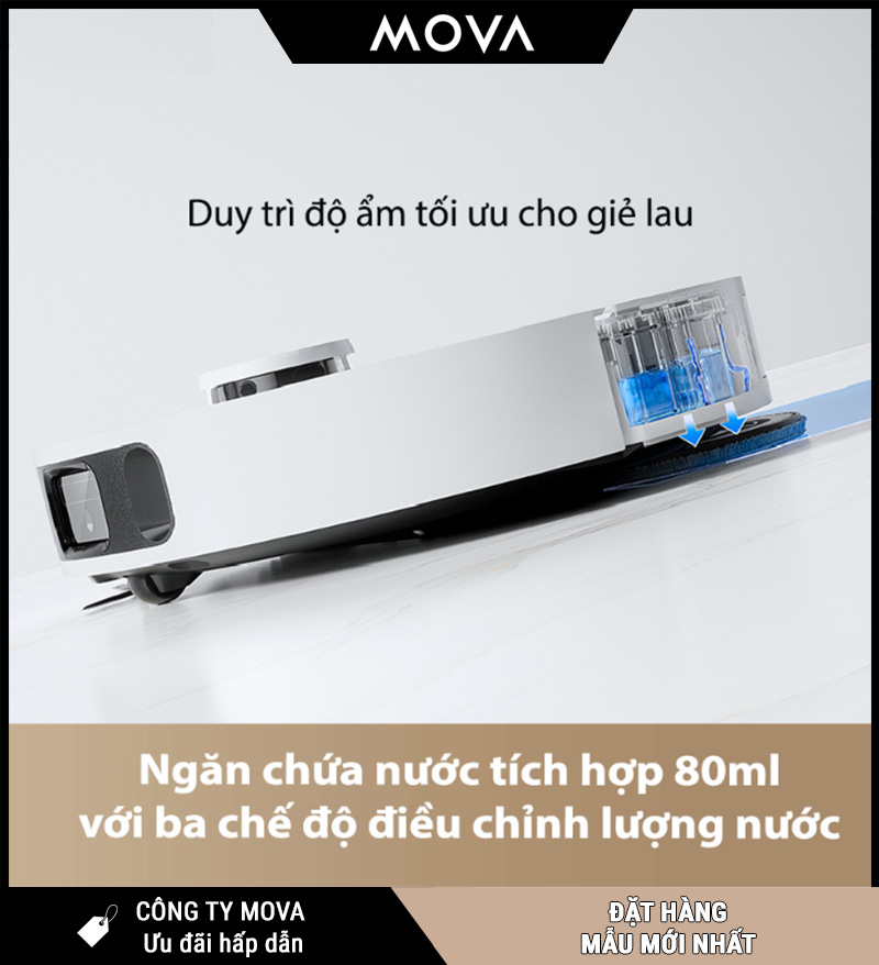 Mova E40 Ultra Robot hút bụi lau nhà