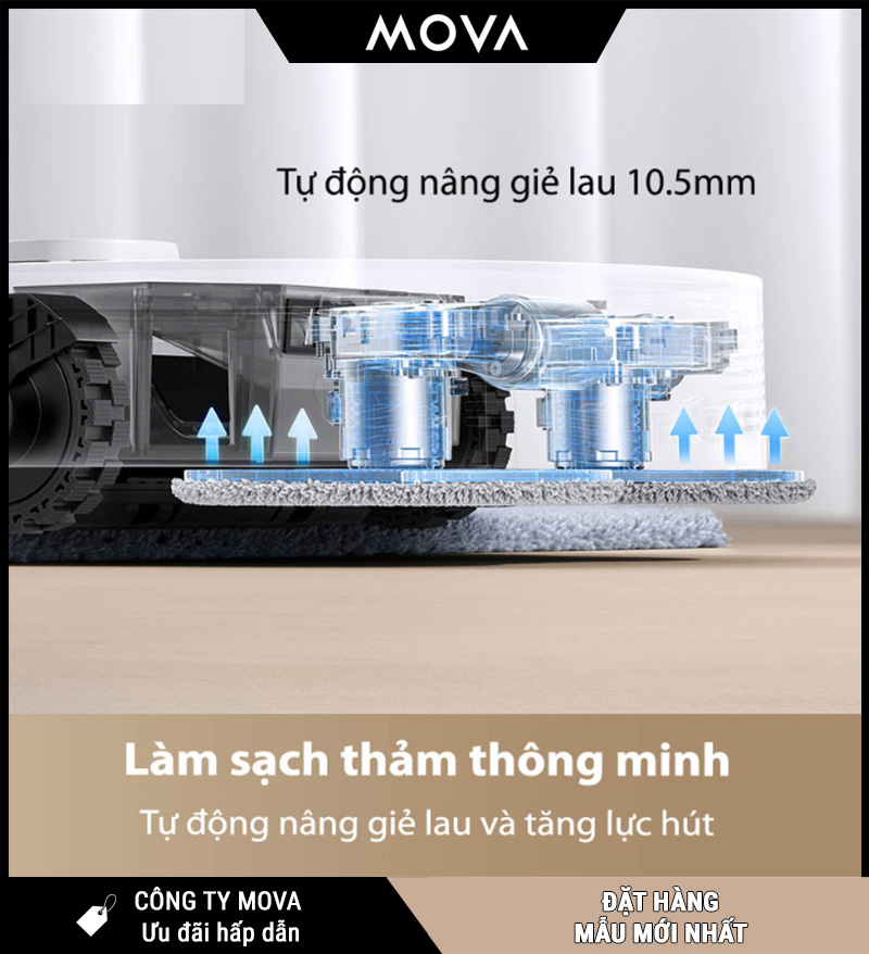 Mova E40 Ultra Robot hút bụi lau nhà