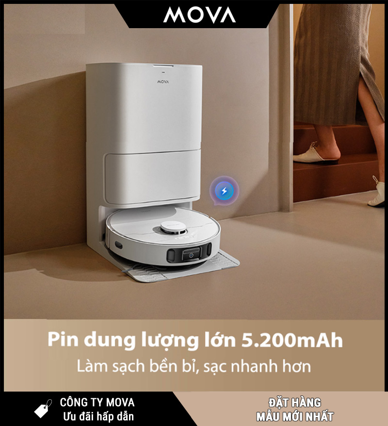 Mova E40 Ultra Robot hút bụi lau nhà