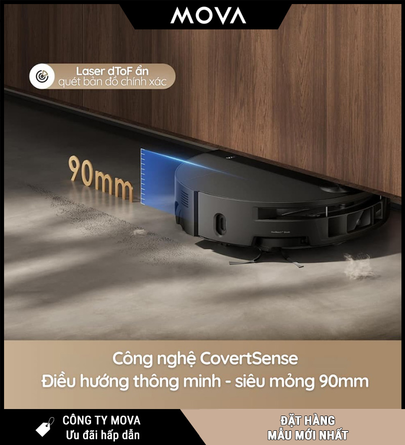 Mova S70 Roller Robot Hút Bụi Lau Nhà
