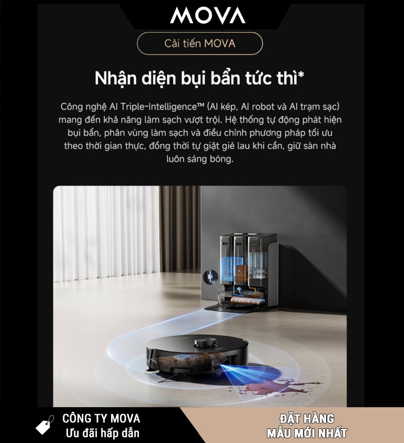 Mova Z50 Ultra Robot hút bụi lau nhà